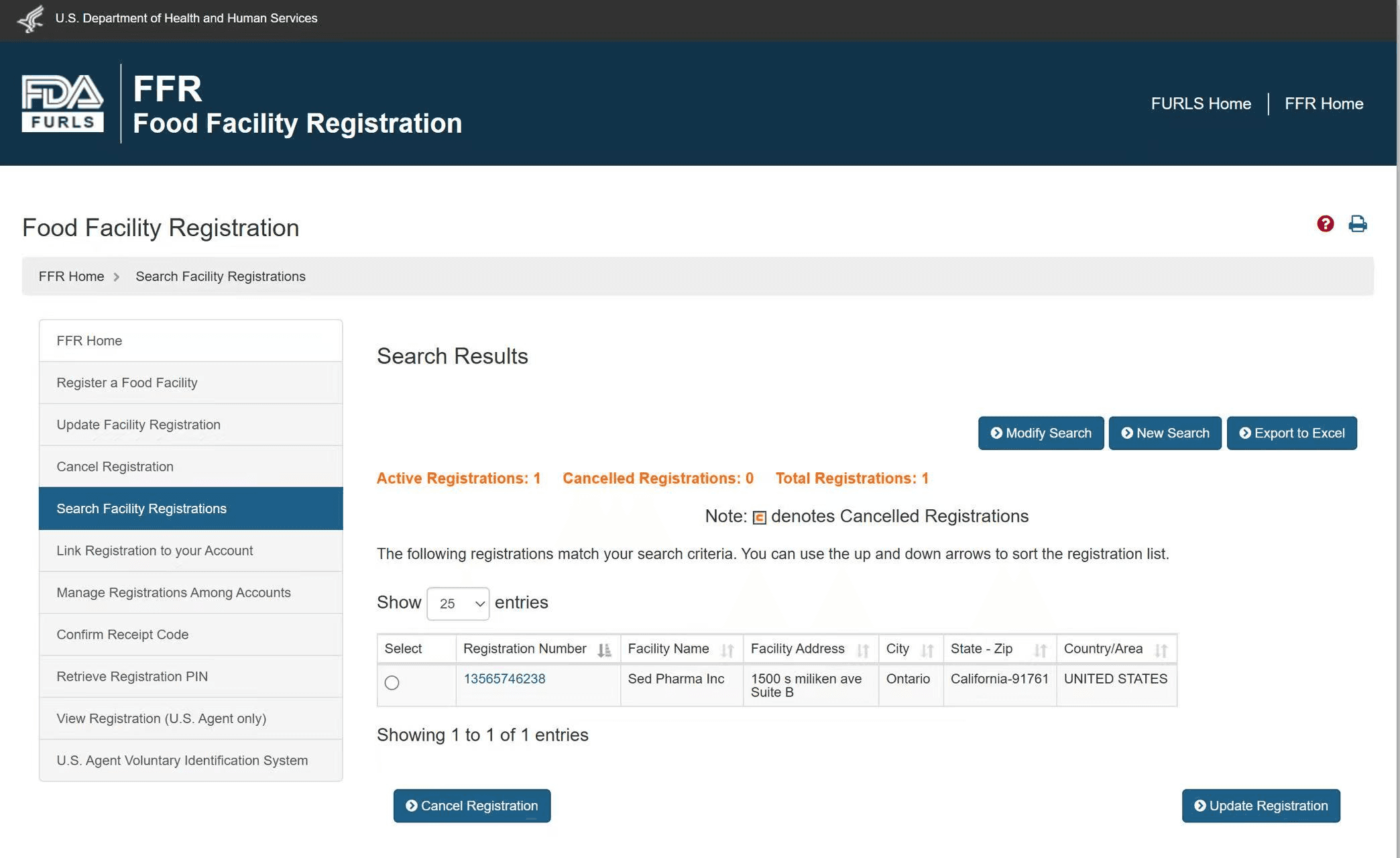 FDA-Registered Facility